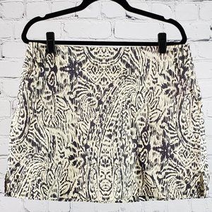 Lady Hagen 14 Gray/Cream Paisley Skort